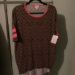 Lularoe xs black pink n olive Irma shirt